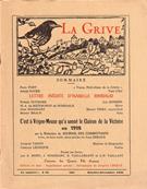 La Grive N° 108, octobre 1960